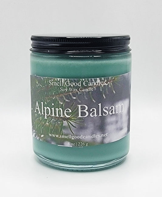 Alpine Balsam 8oz Jar Scented Soy Wax Candle