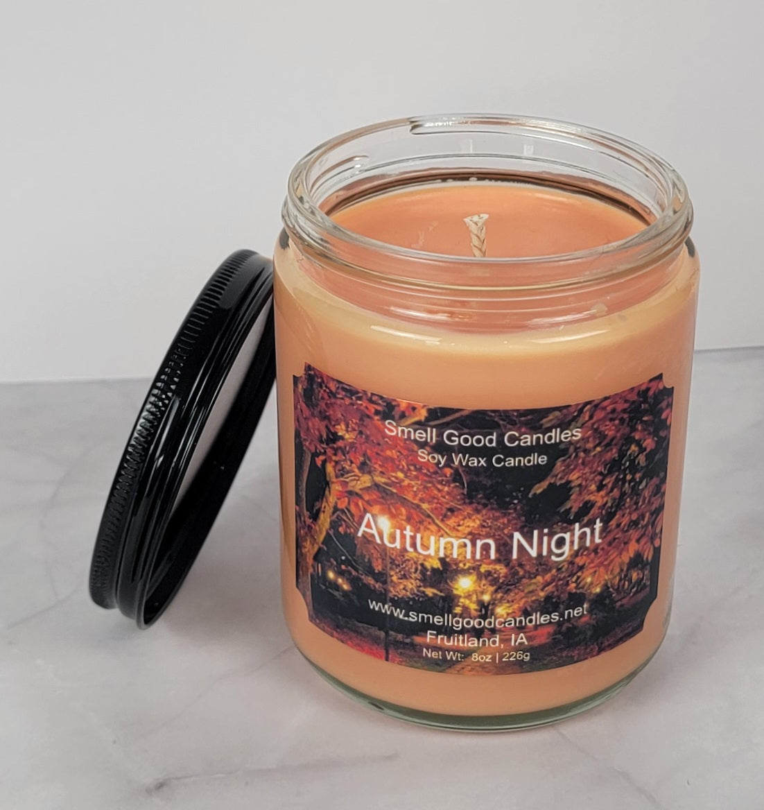 Autumn Night 8oz Jar Scented Soy Wax Candle