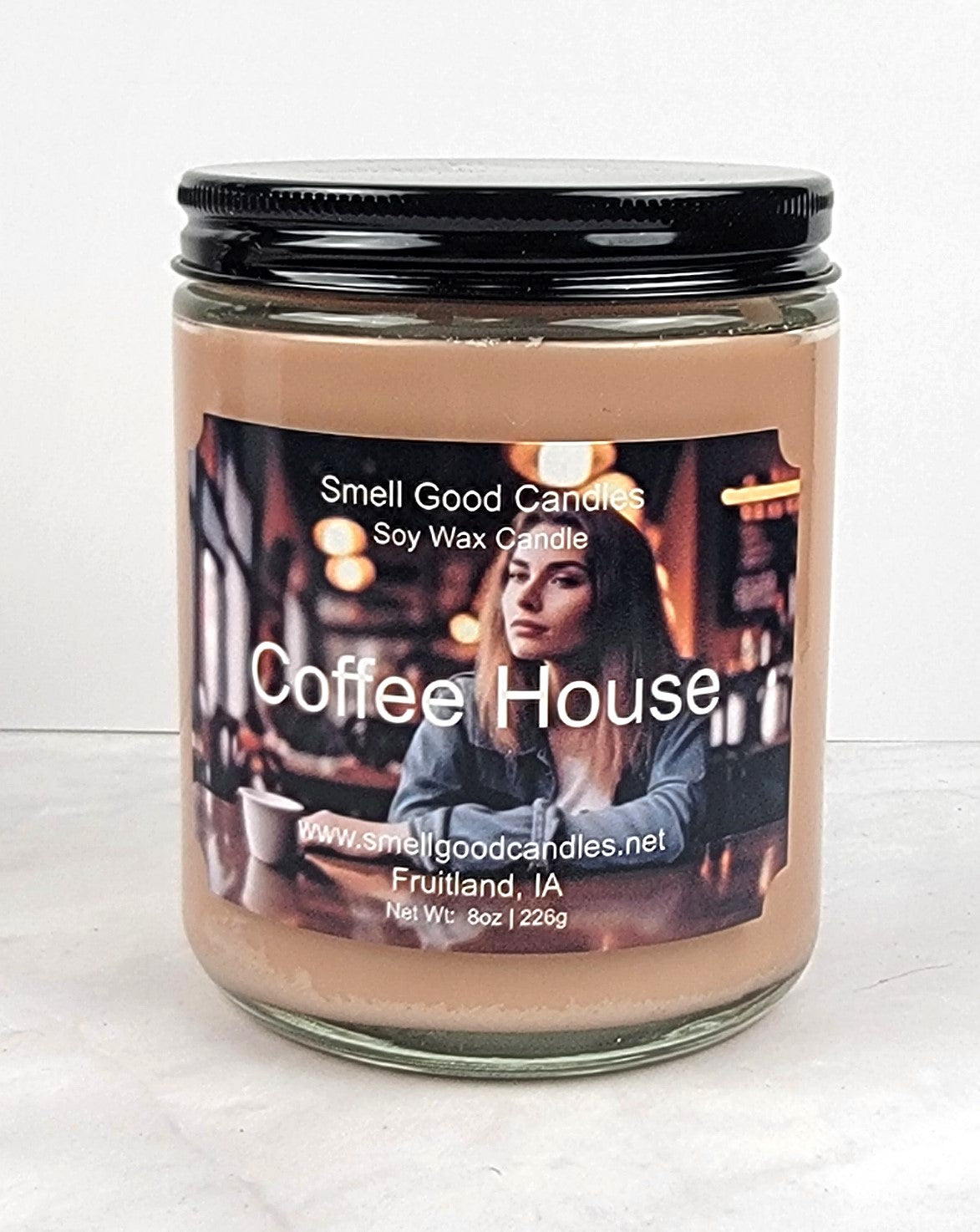 Coffee House 8oz Jar Scented Soy Wax Candle