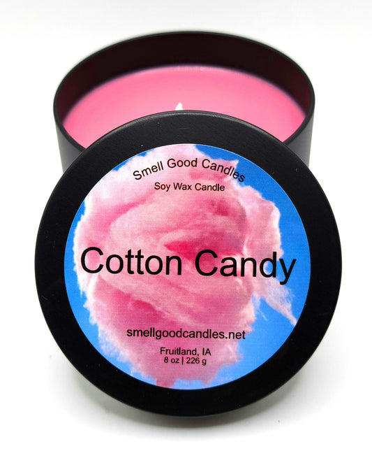 Cotton Candy 8oz Tin Scented Soy Wax Candle