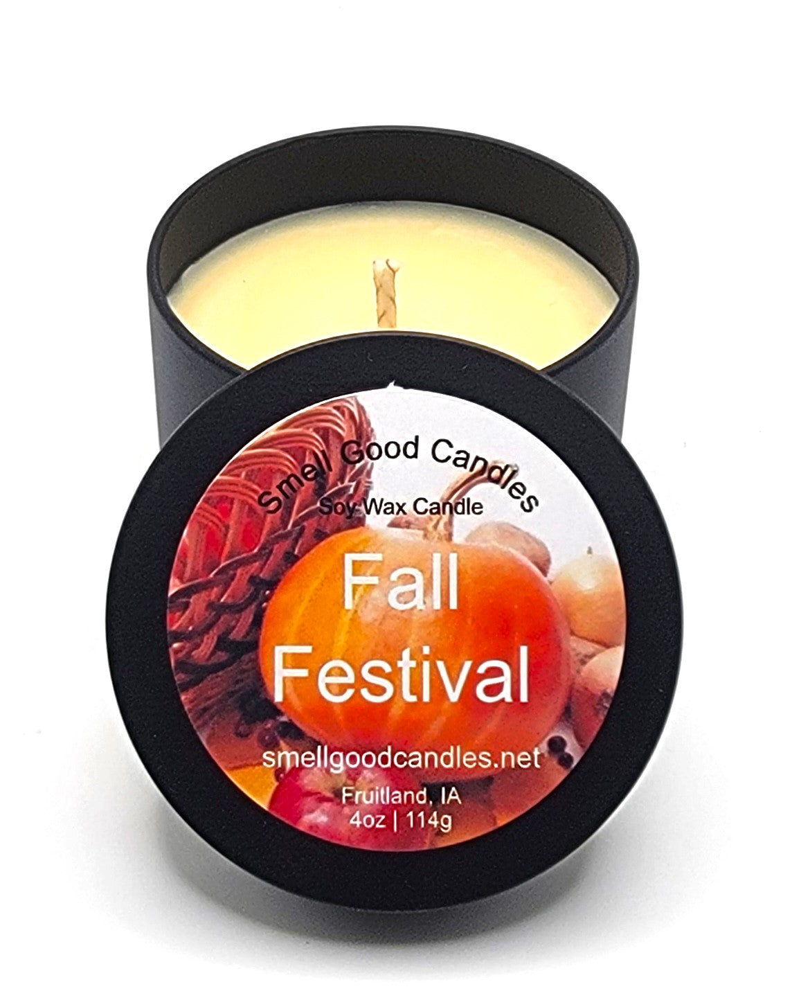 Fall Festival 4oz Tin Scented Soy Wax Candle