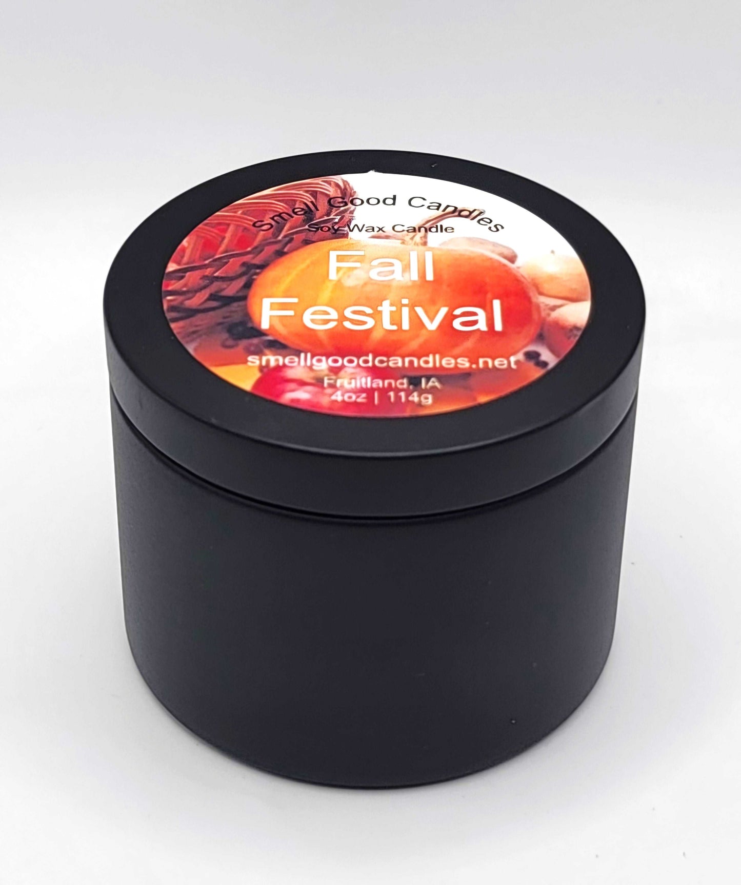 Fall Festival 4oz Tin Scented Soy Wax Candle