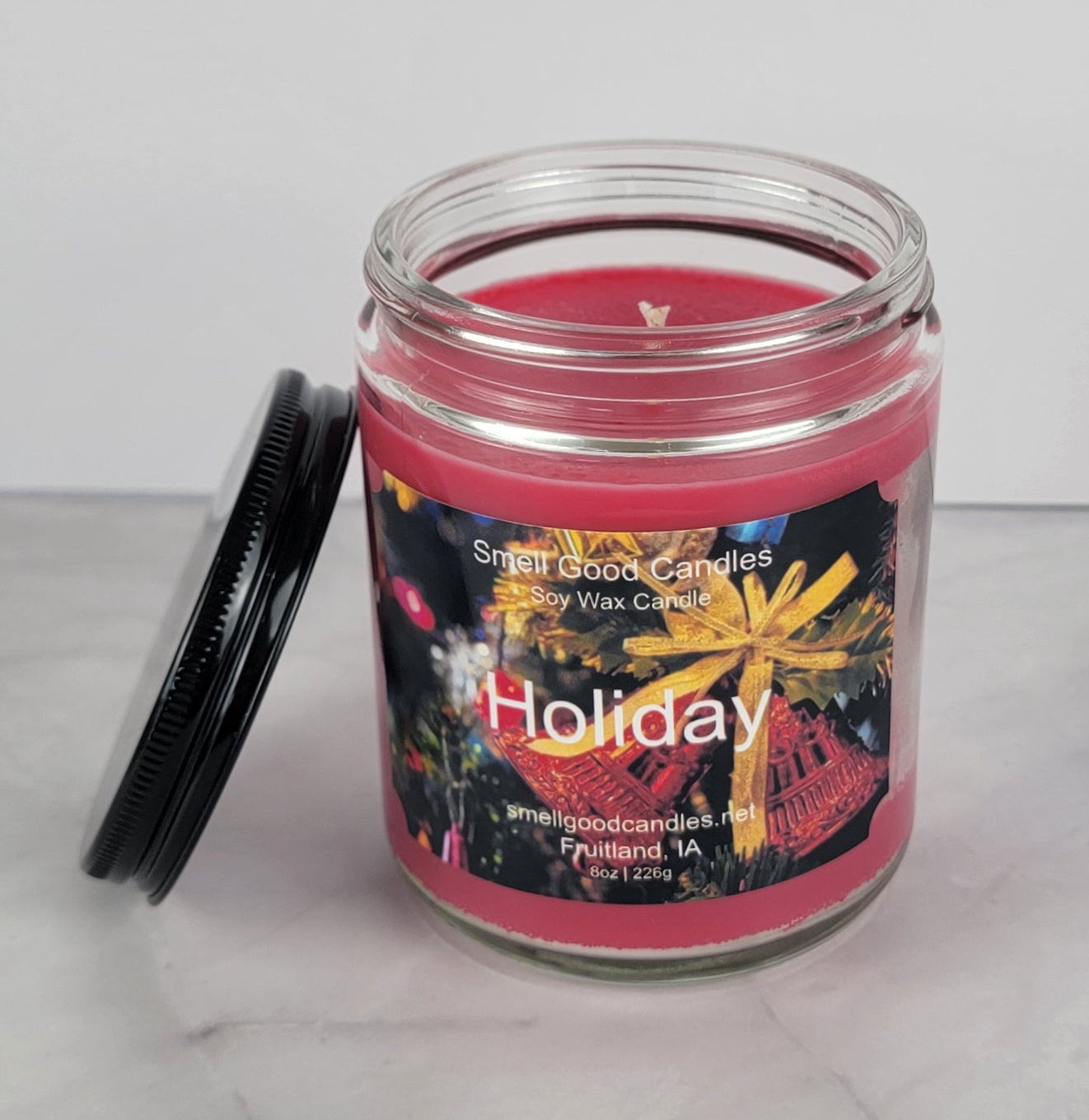 Holiday 8oz Jar Scented Soy Wax Candle