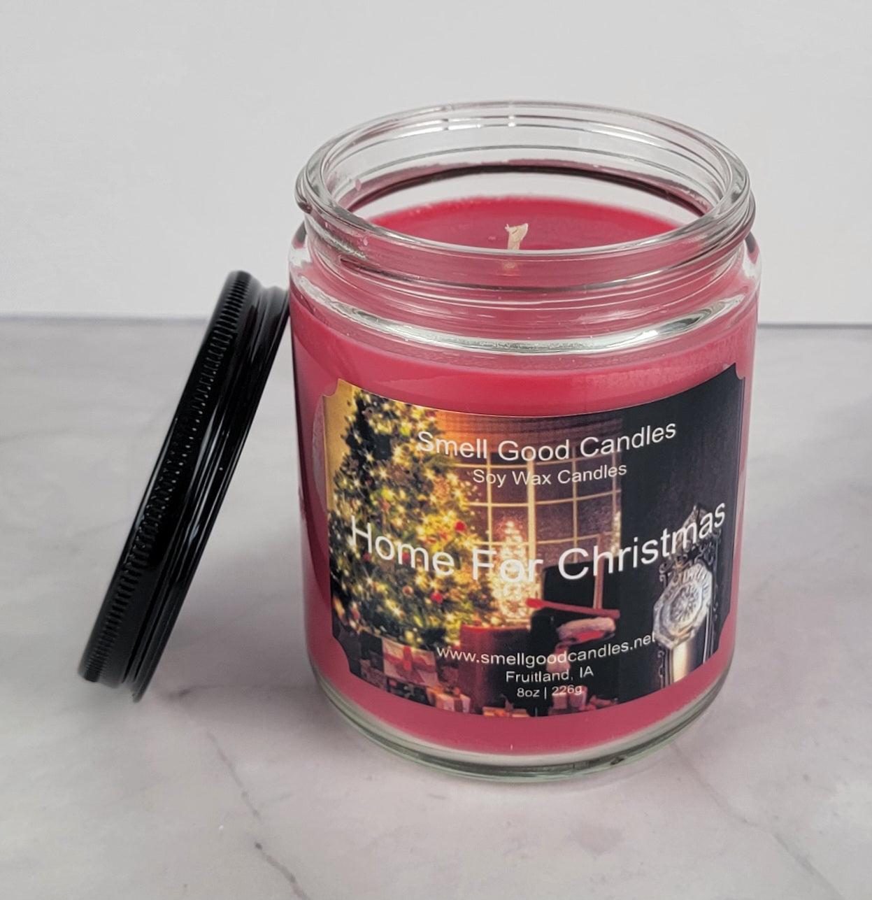 Home For Christmas 8oz Jar Scented Soy Wax Candle