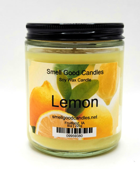 Lemon 8oz Jar Scented Soy Wax Candle