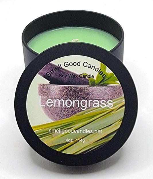 Lemongrass 4oz Tin Scented Soy Wax Candle