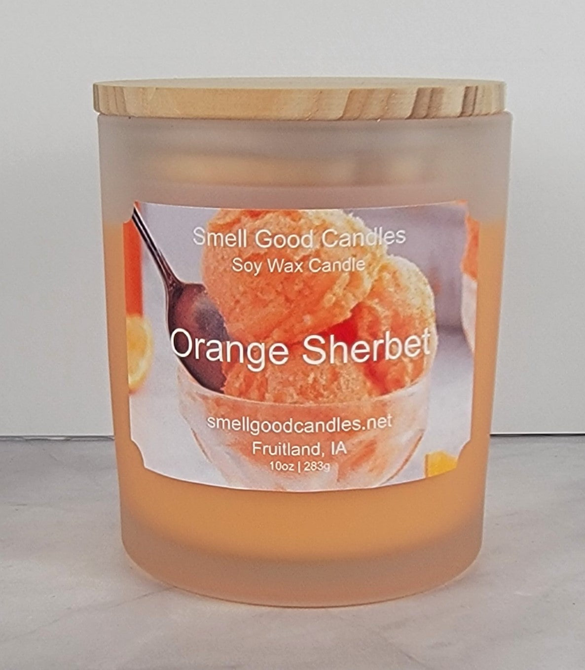 Orange Sherbet 10oz Scented Soy Wax Candle