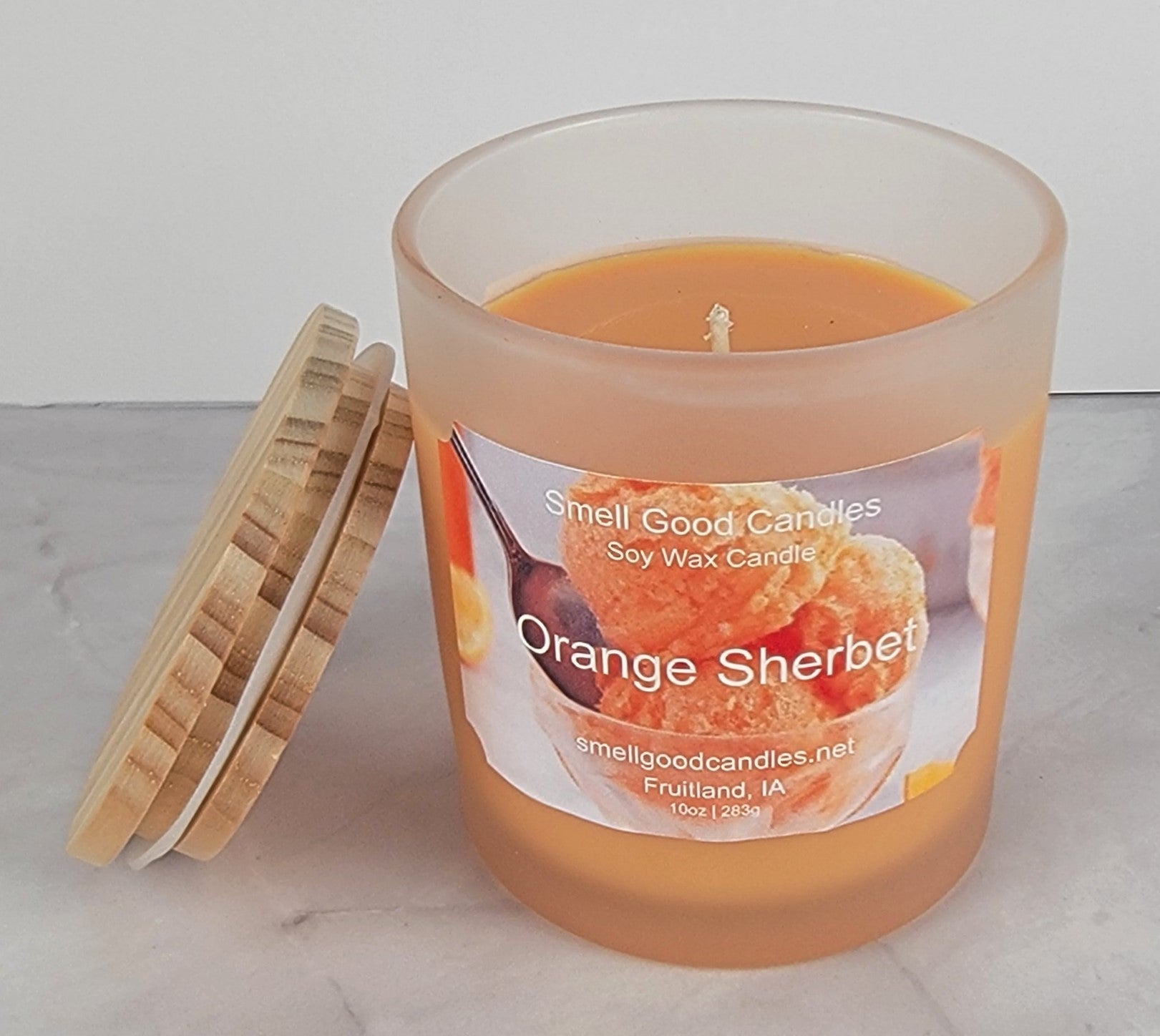 Orange Sherbet 10oz Scented Soy Wax Candle