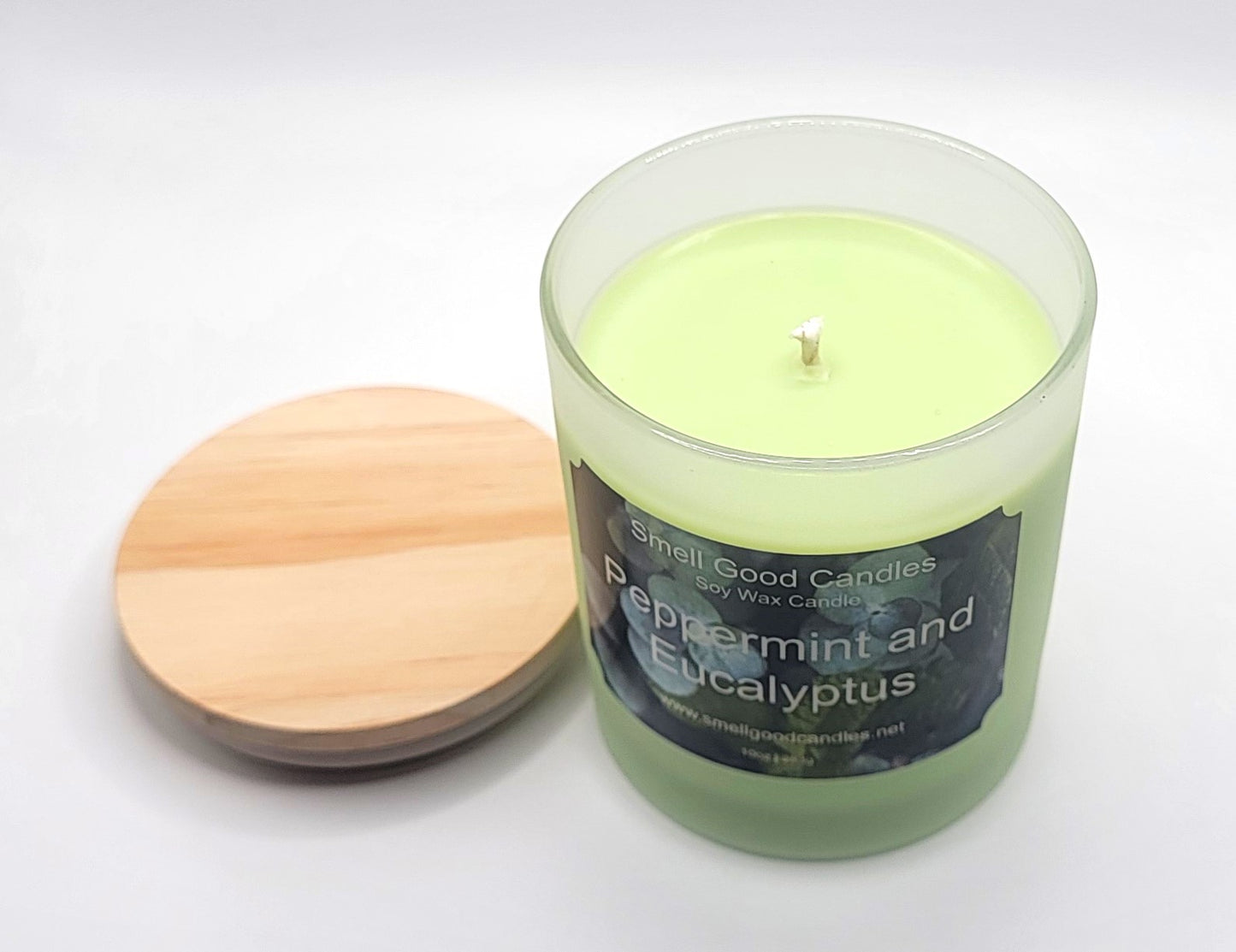 Peppermint and Eucalyptus 10oz Scented Soy Wax Candle