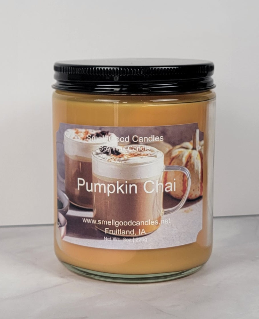 Pumpkin Chai 8oz Jar Scented Soy Wax Candle