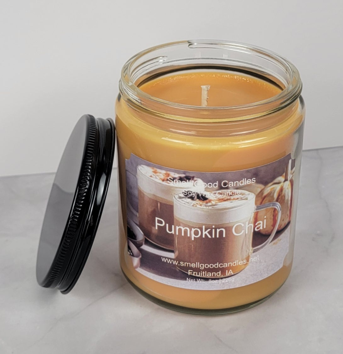 Pumpkin Chai 8oz Jar Scented Soy Wax Candle