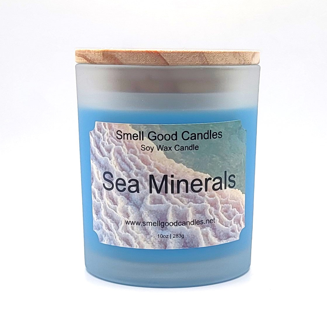 Sea Minerals 10oz Scented Soy Wax Candle - Front Closed