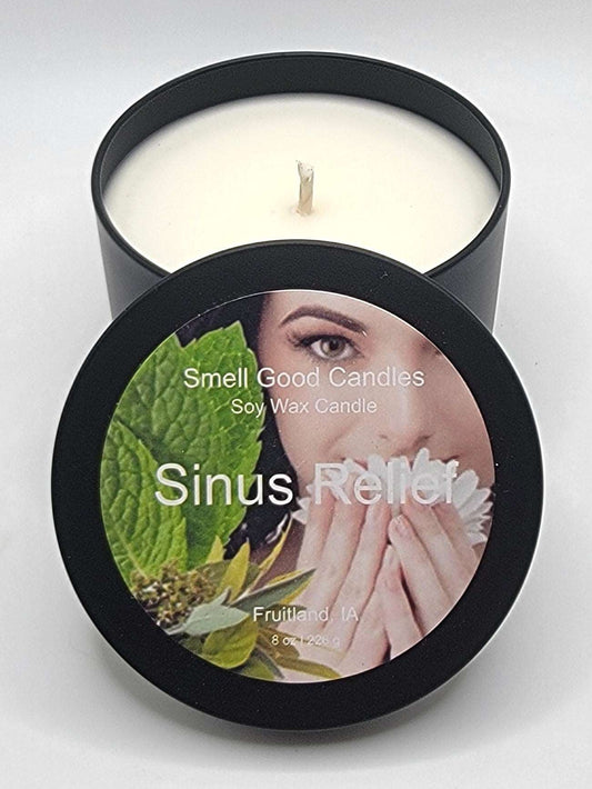 Sinus Relief 8oz Tin Scented Soy Wax Candle