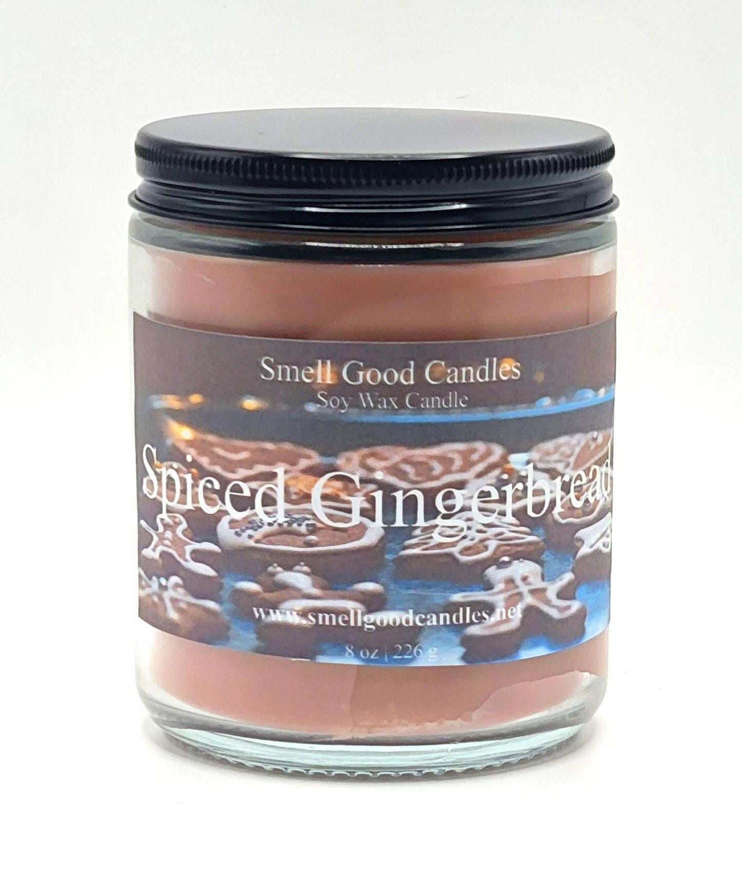 Spiced Gingerbread 8oz Jar Scented Soy Wax Candle