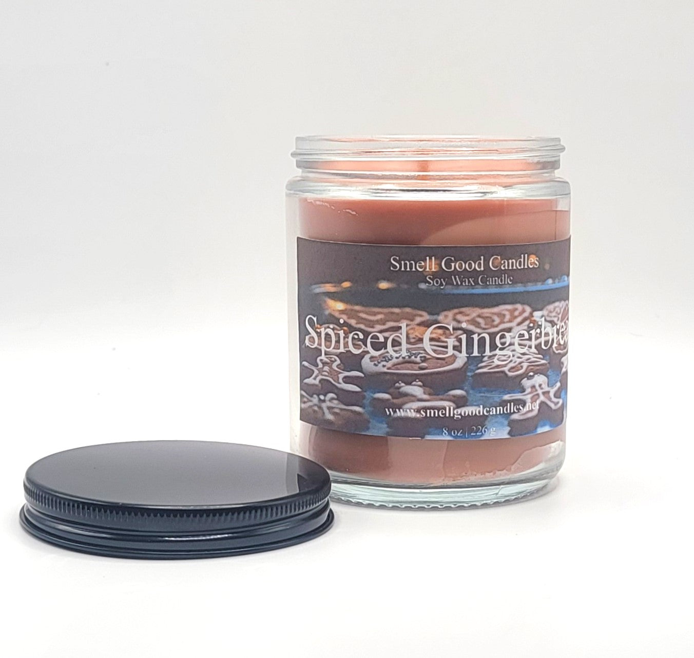 Spiced Gingerbread 8oz Jar Scented Soy Wax Candle