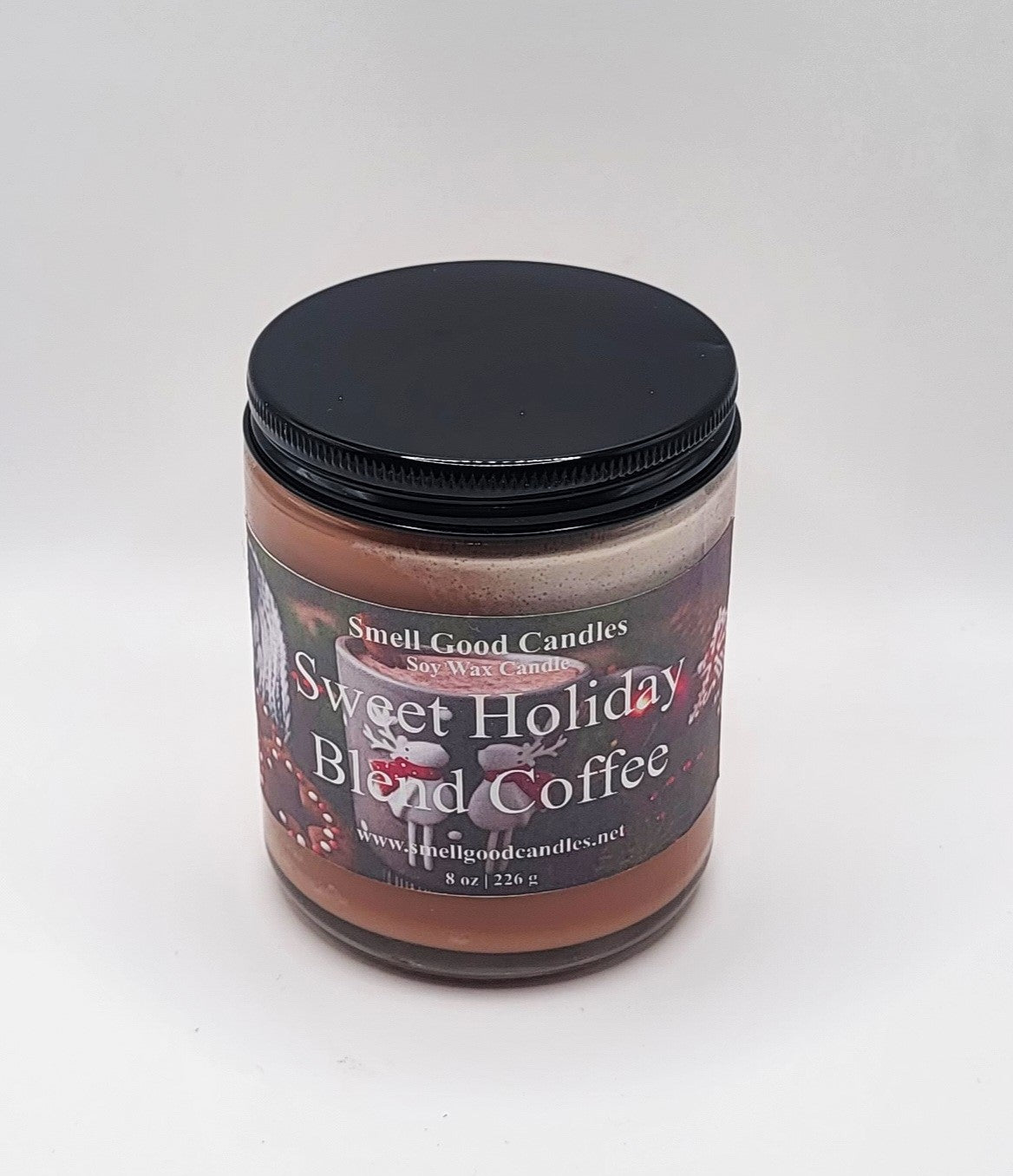 Sweet Holiday Blend Coffee 8oz Jar Scented Soy Wax Candle