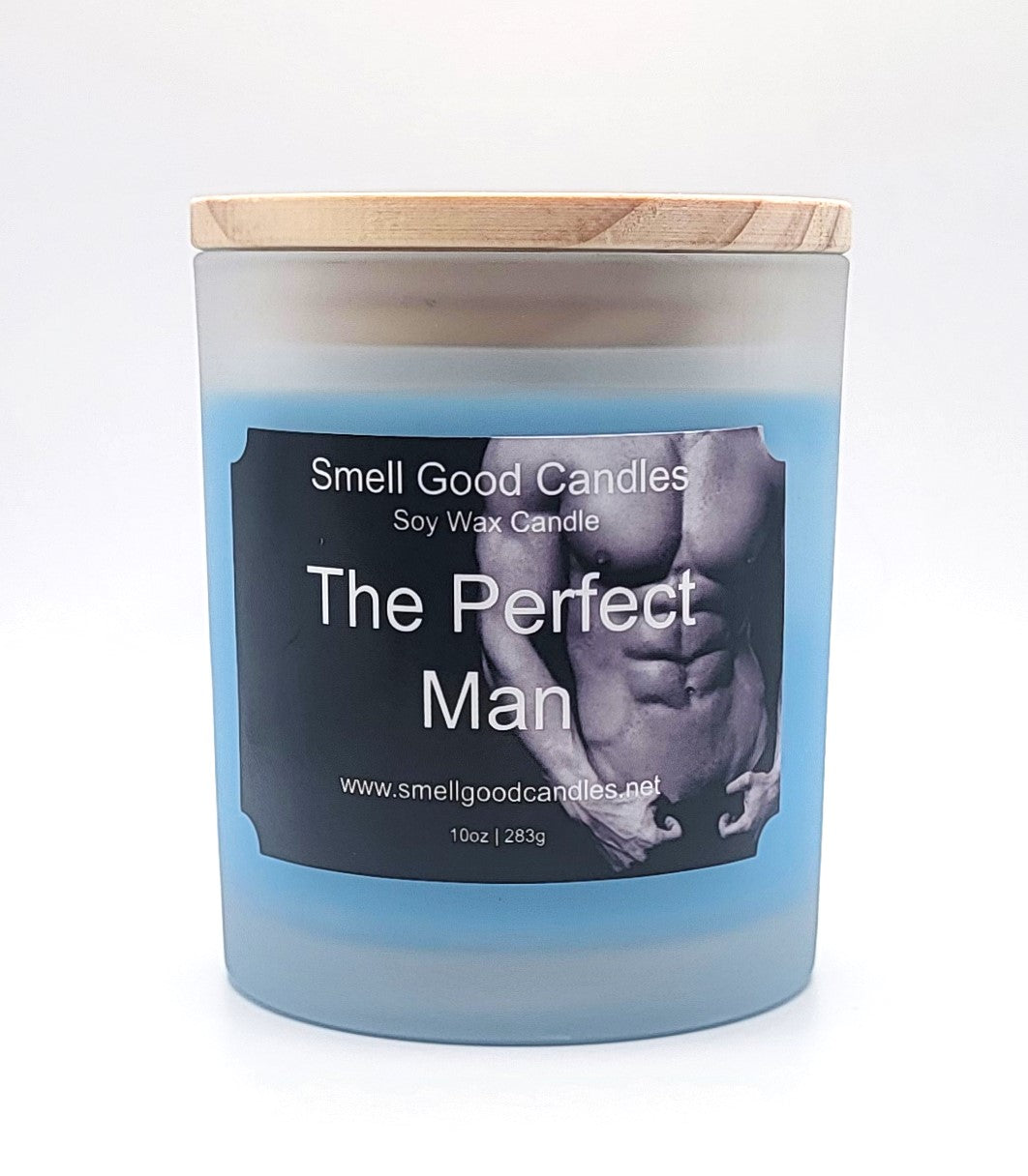 The Perfect Man 10oz Scented Soy Wax Candle - Front Closed