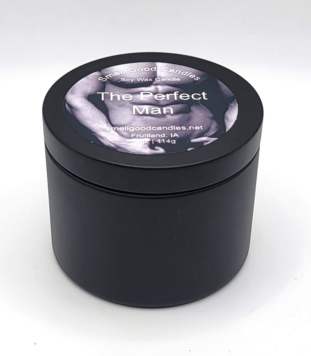 The Perfect Man 4oz Tin Scented Soy Wax Candle