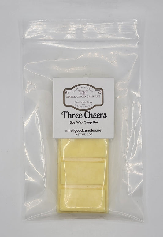 Three Cheers Soy Wax Snap Bar