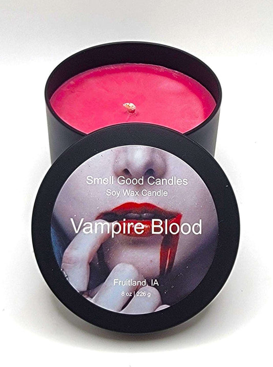 Vampire Blood 8oz Tin Scented Soy Wax Candle