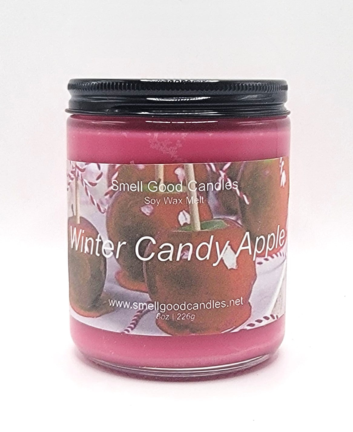 Winter Candy Apple 8oz Jar Scented Soy Wax Candle