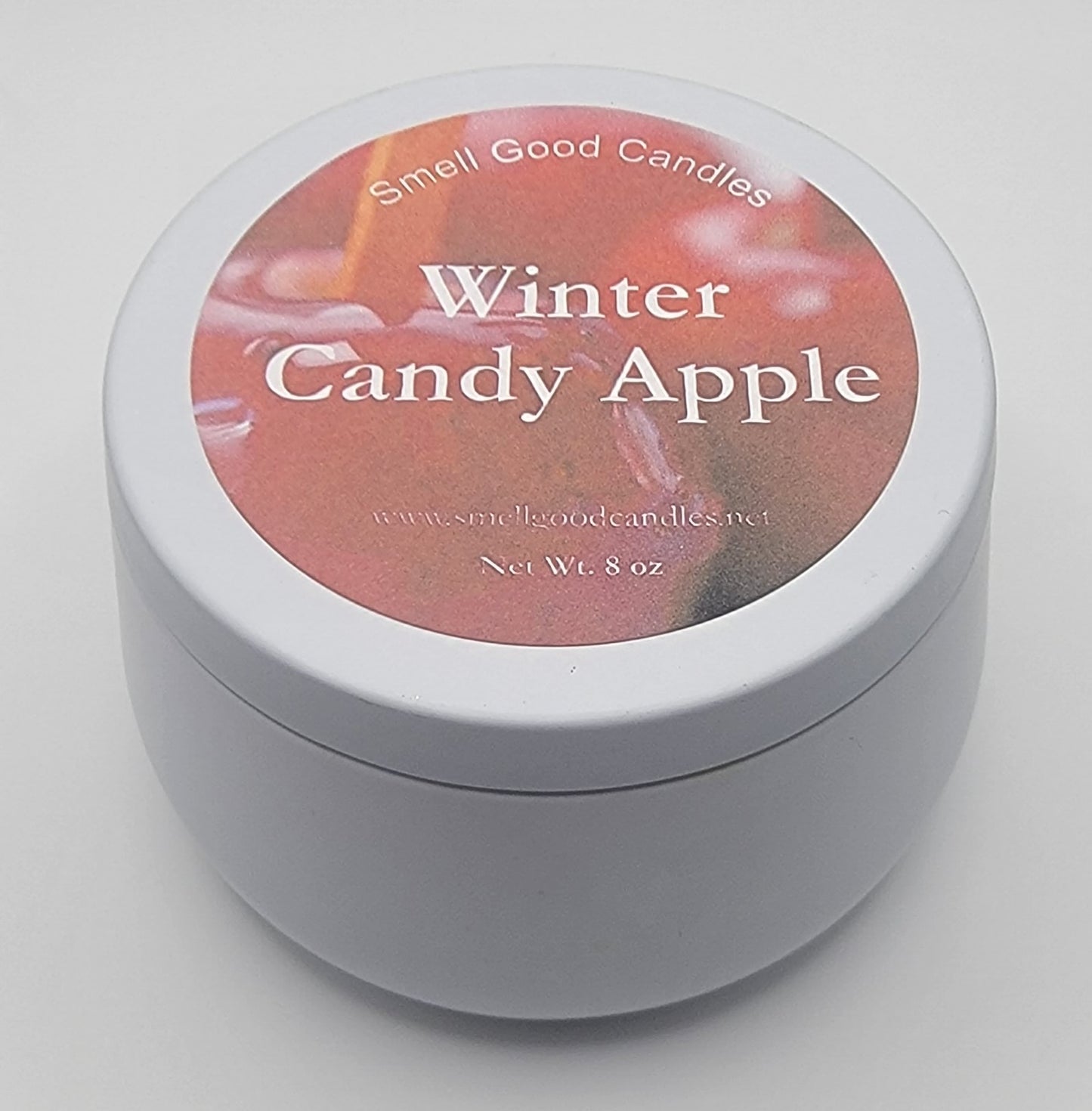 Winter Candy Apple 8 oz Tin-Closed Top