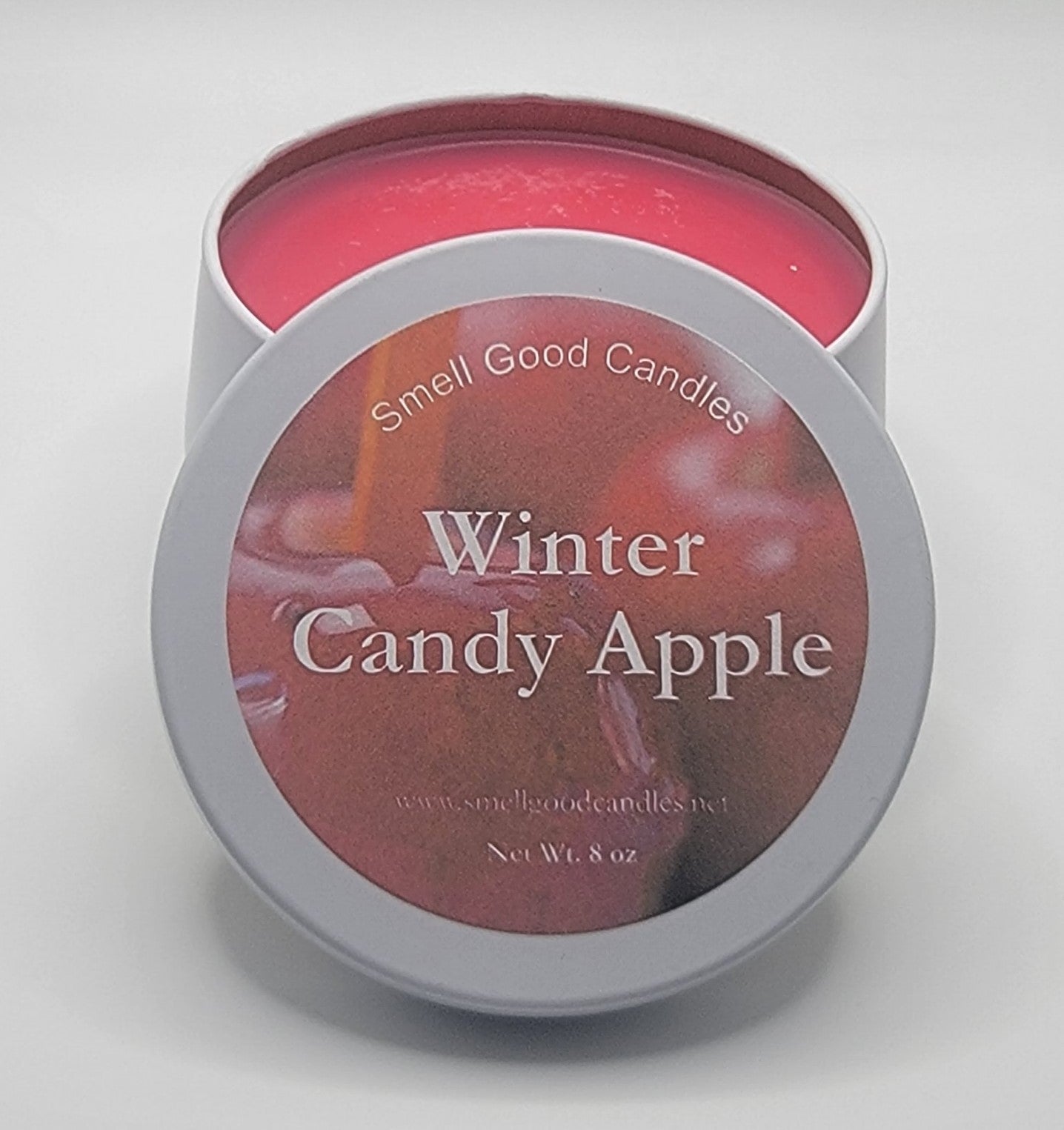 Winter Candy Apple 8 oz Tin-Front